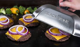 Blackstone backyard barbecue with all three tools for versatile grilling