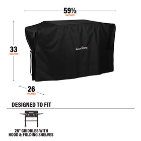 Blackstone heavy-duty 600D polyester cover for rugged outdoor protection.
