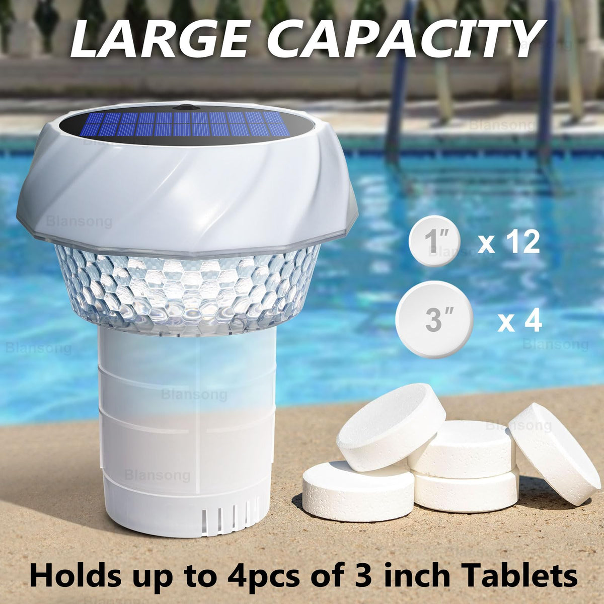 Blansong adjustable-release ring controls chlorine flow rate