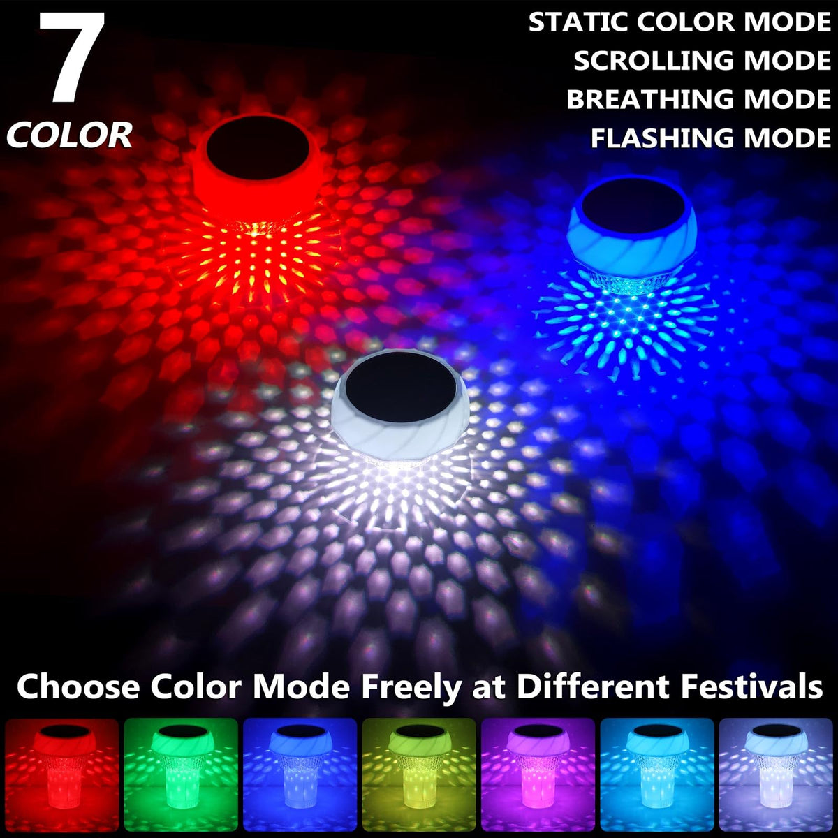 Blansong color-changing pool light provides ambient night illumination