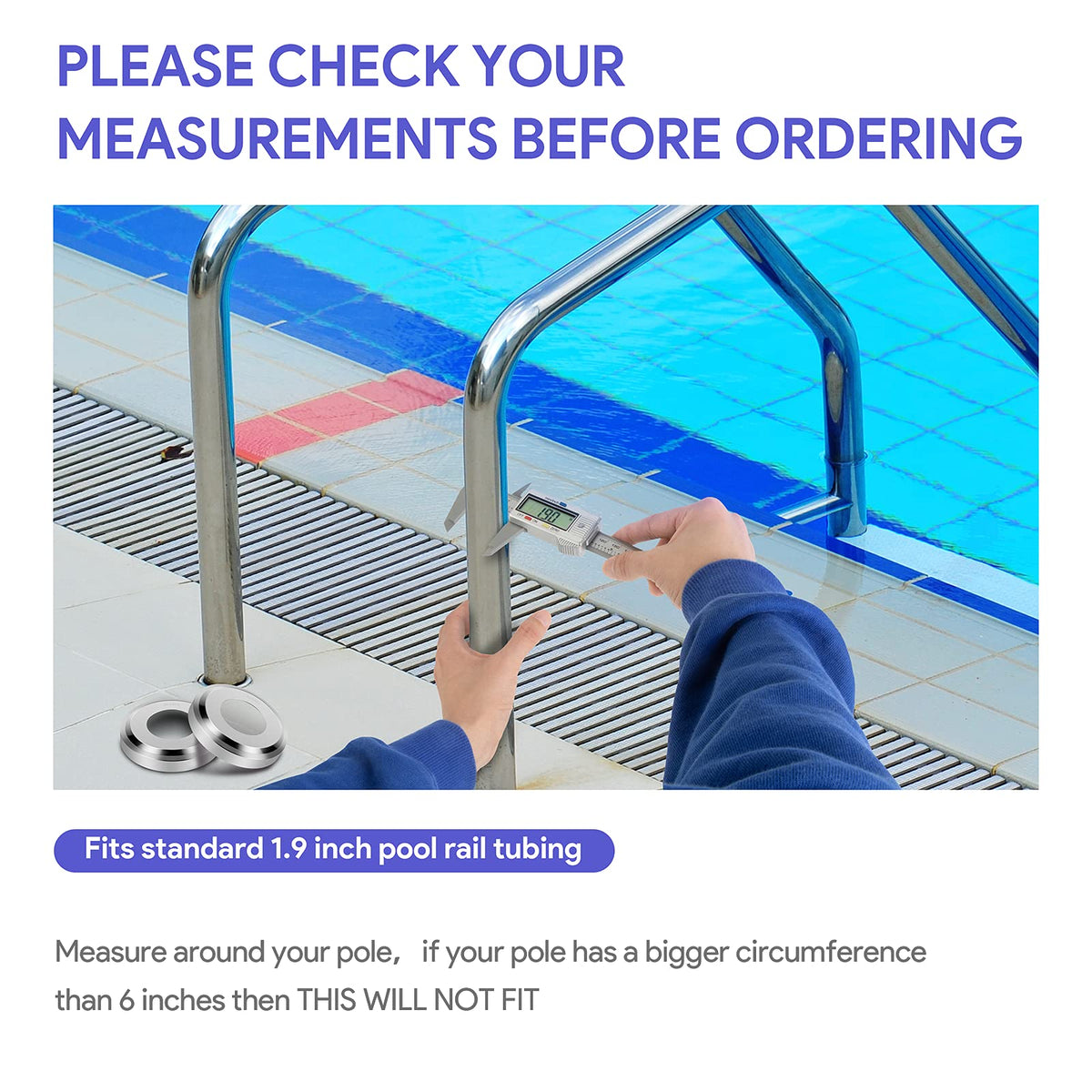 Universal fit for most 1.9 inch diameter ladders with precise dimensions.