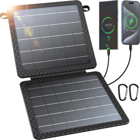 BLAVOR 10W solar charger folded compact for on-the-go charging.