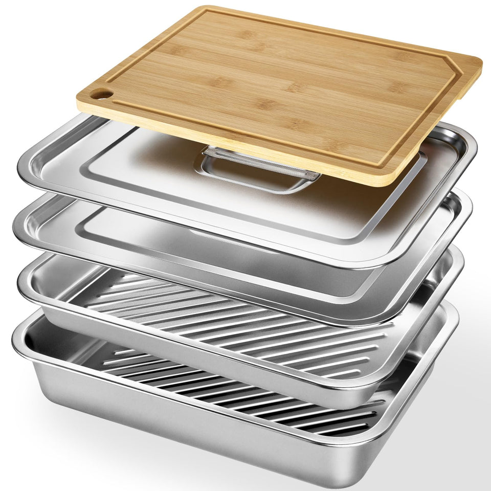 BLAZPATH 5-in-1 grill prep tray marinating container ideal for flavor infusion