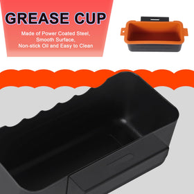 BLELEYLL 36in grease trap close-up reveals sturdy steel construction