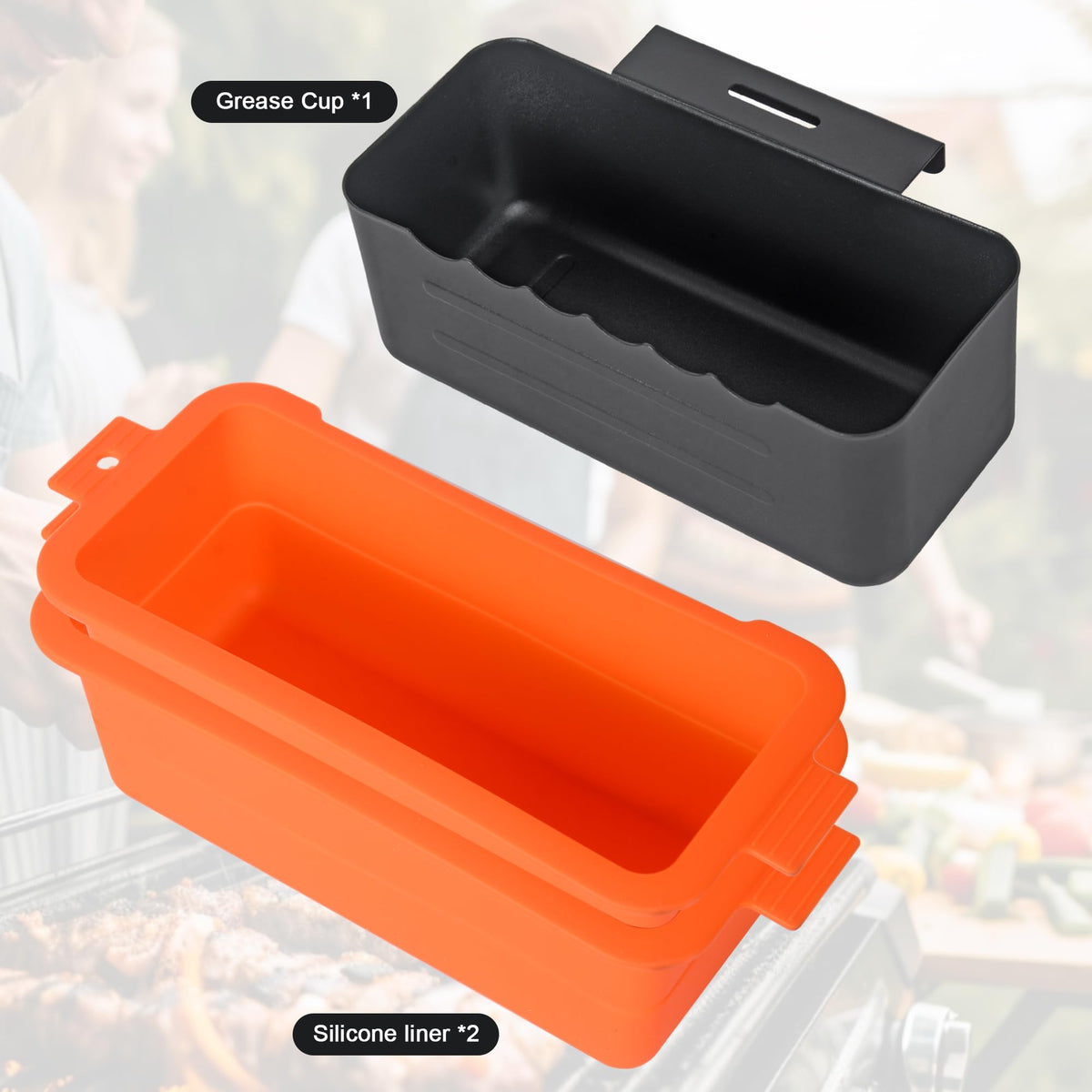 BLELEYLL heat resistant silicone drip pans maintain shape during high-heat grilling.