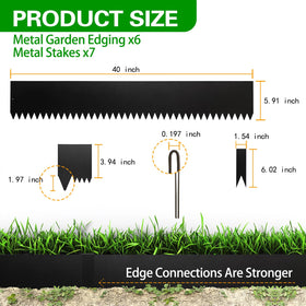 BLENNACY 40-in edging length supports straight or curved borders.