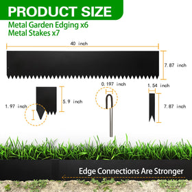 BLENNACY galvanized steel border with baked coating for weather resistance