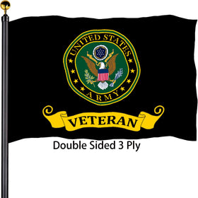 Bleshope army veteran crest flag 3x5 for outdoor display with durable build.