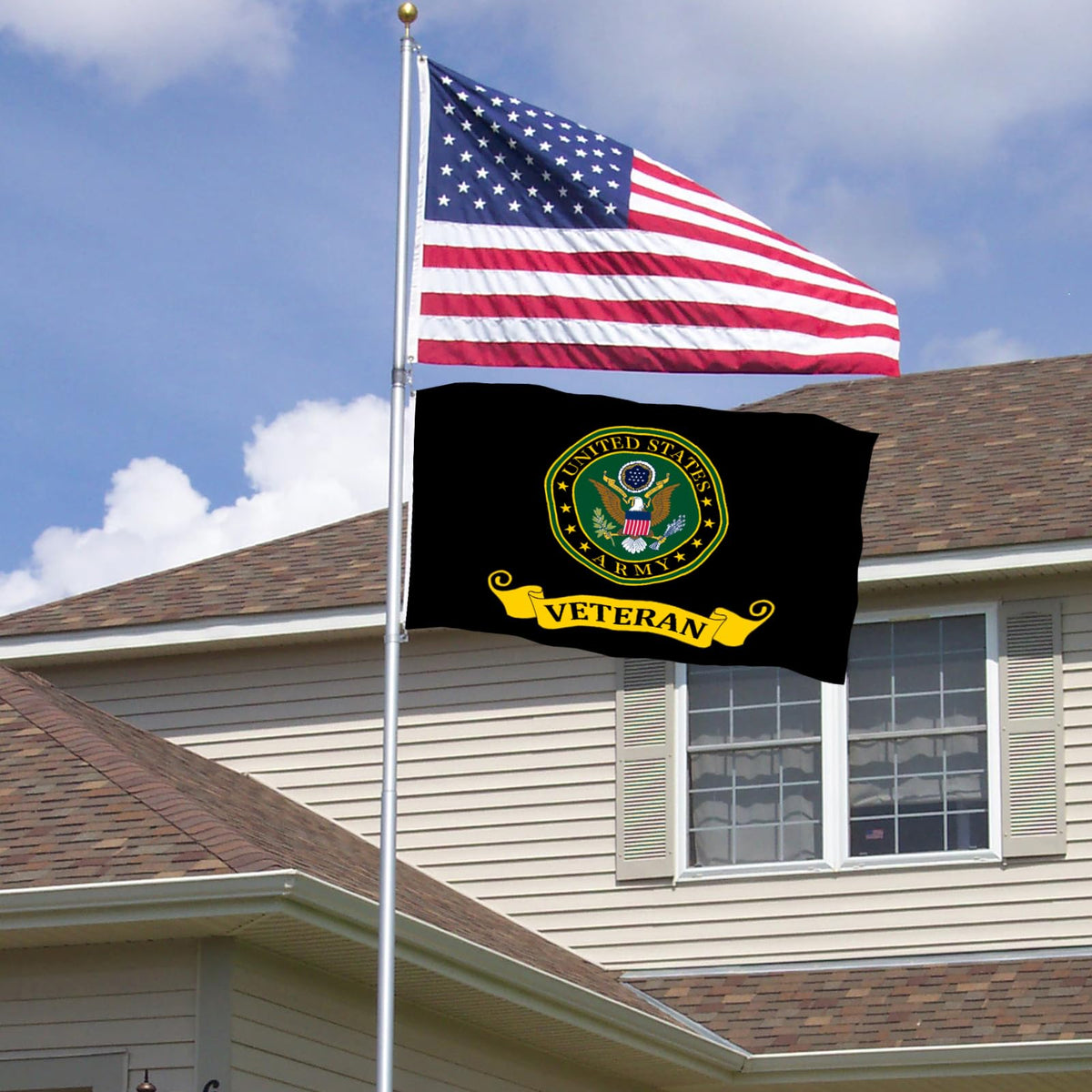 Bleshope flag displayed on wall or yard enhances exterior decor.