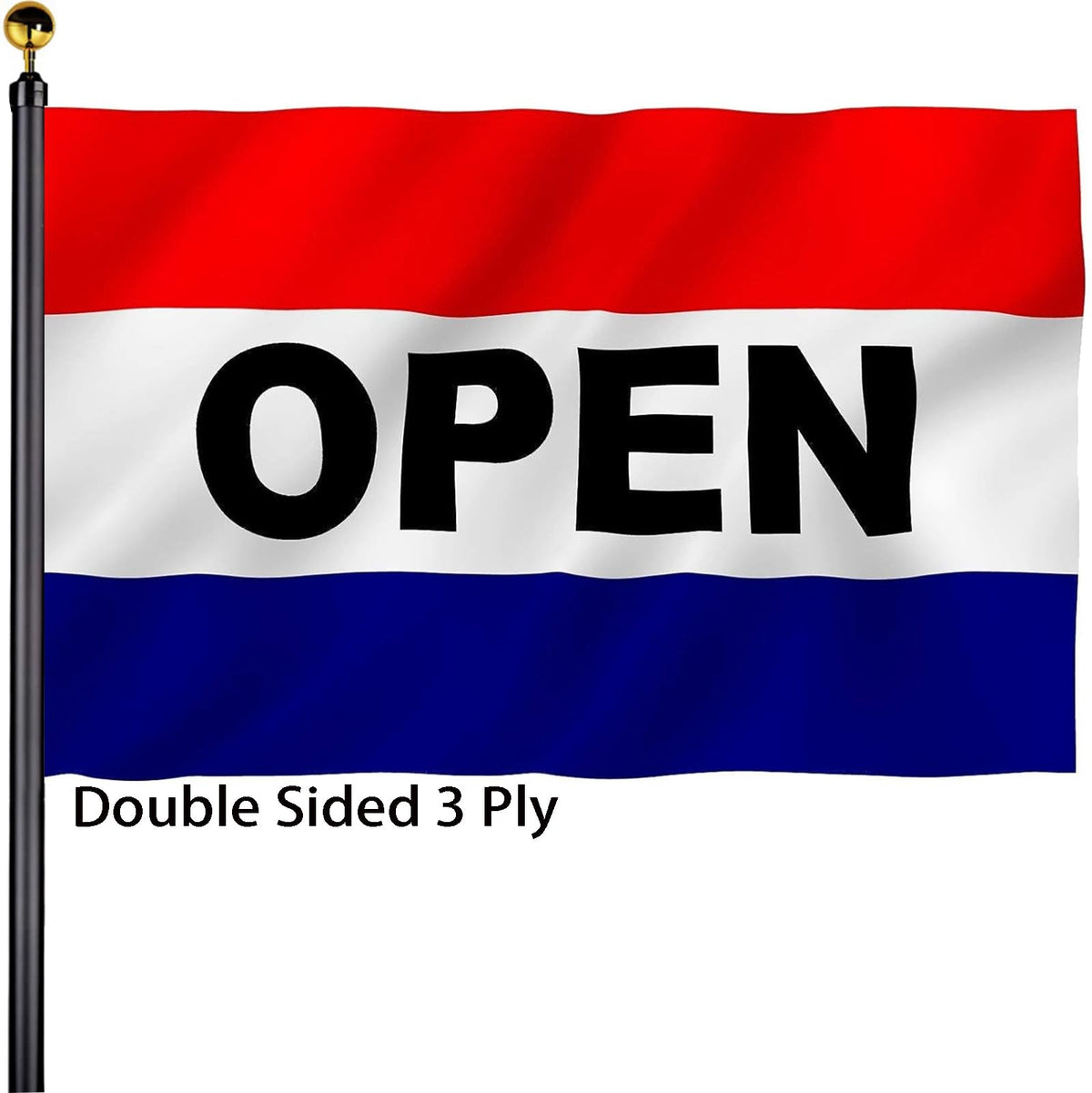 Bleshope Open Flags 3x5 Outdoor double-sided for high-visibility storefront signage.