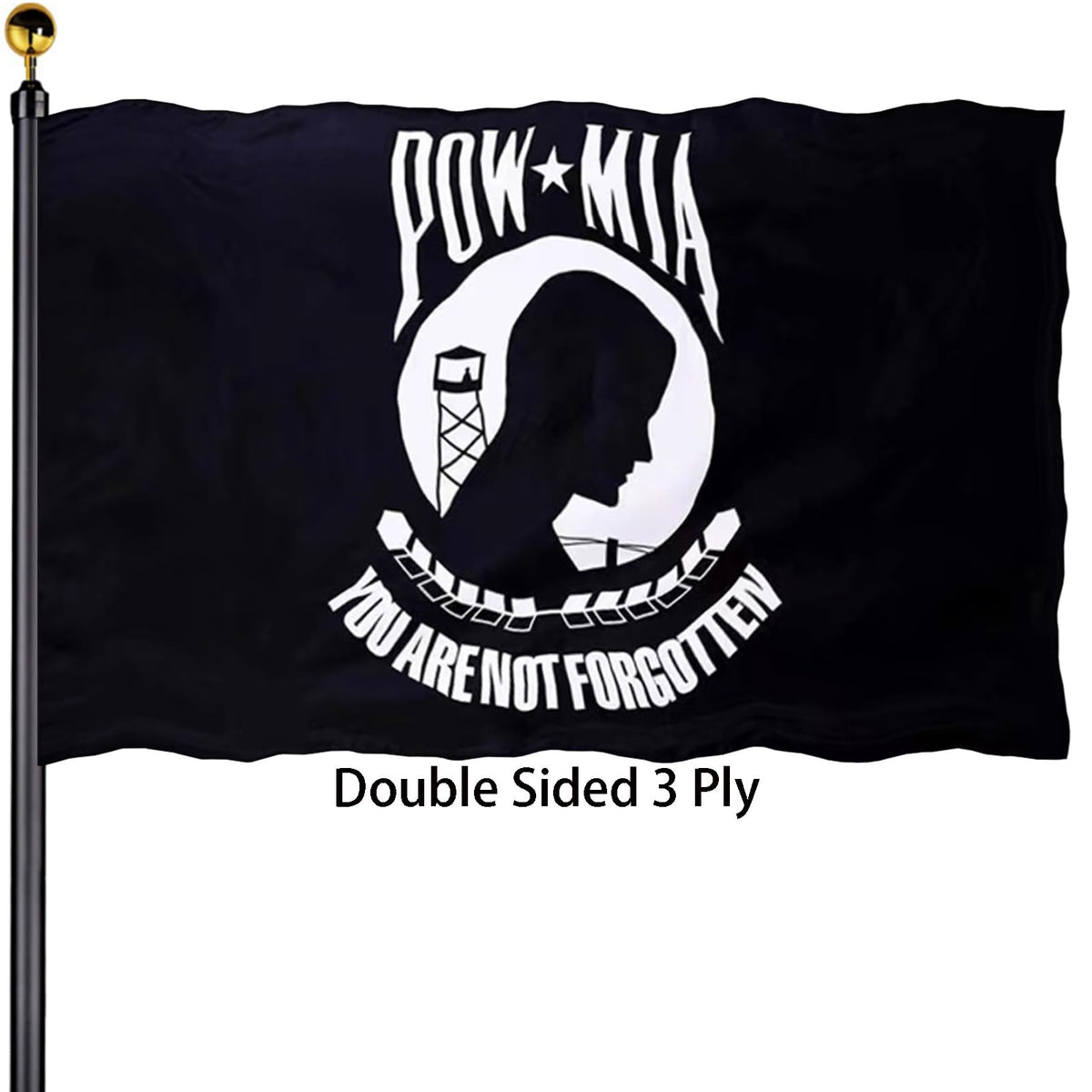 Bleshope Pow Flags 3x5 outdoor double-sided design boosts visibility in any yard