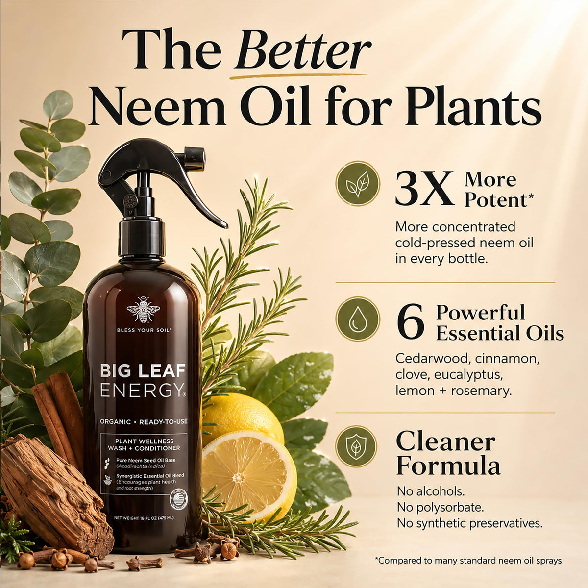 Bless Your Soil Neem Oil Spray for outdoor plants supports resilient growth and protection.