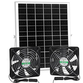Blessny 5.5-inch solar dual fans for exterior installation improve outdoor air circulation.