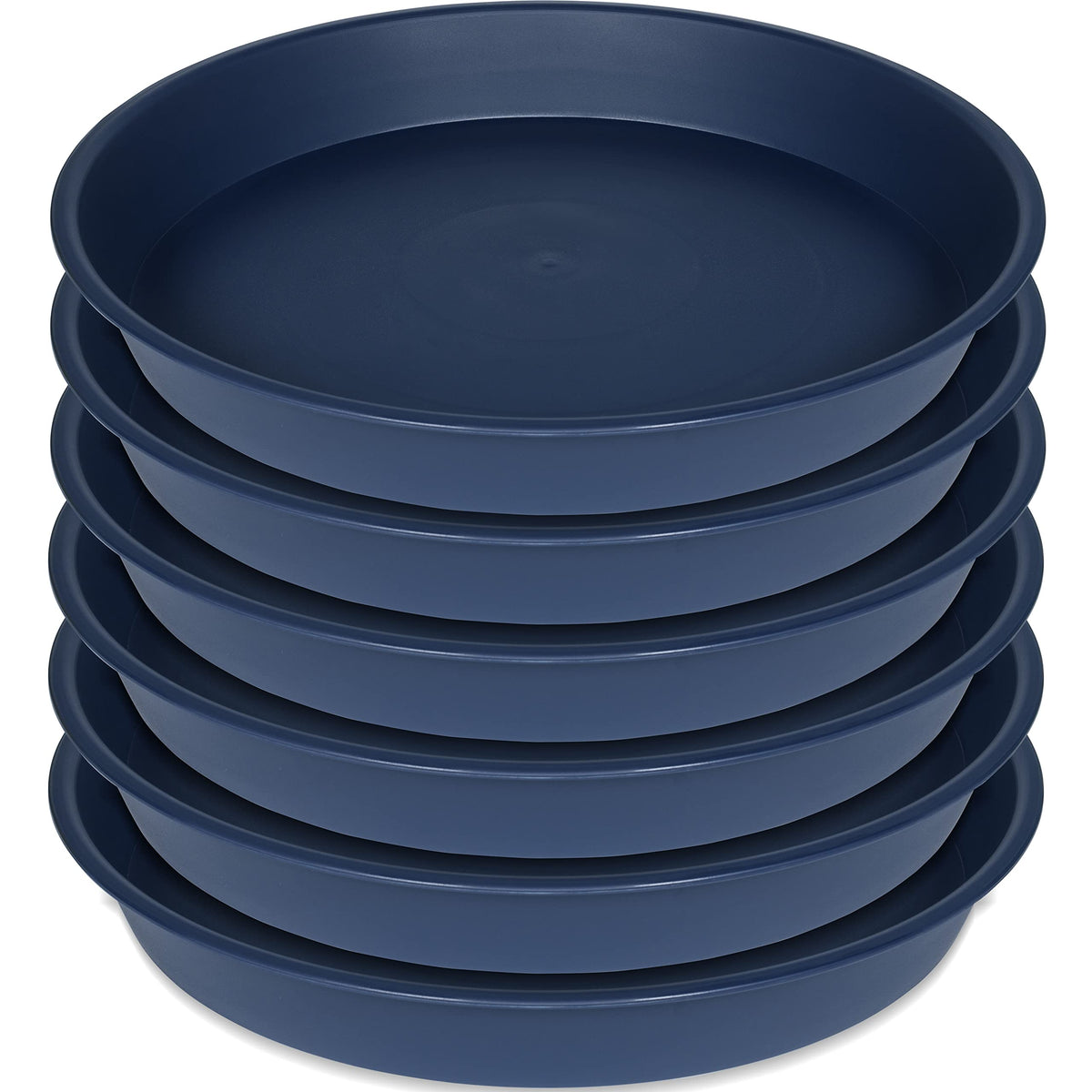 Bleuhome 12 inch blue plant saucer top view catches overflow to protect furniture