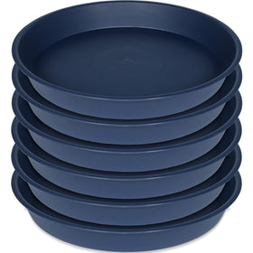 Bleuhome 12 inch blue plant saucer top view catches overflow to protect furniture