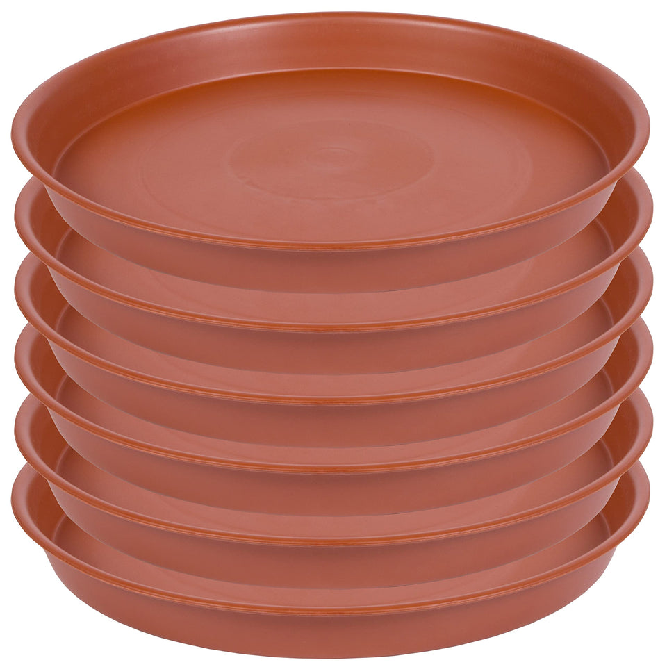 Bleuhome 6inch plant saucer pack — sturdy indoor trays protect furniture.