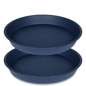 Bleuhome 12-inch blue bird bath bowl in garden attracts birds