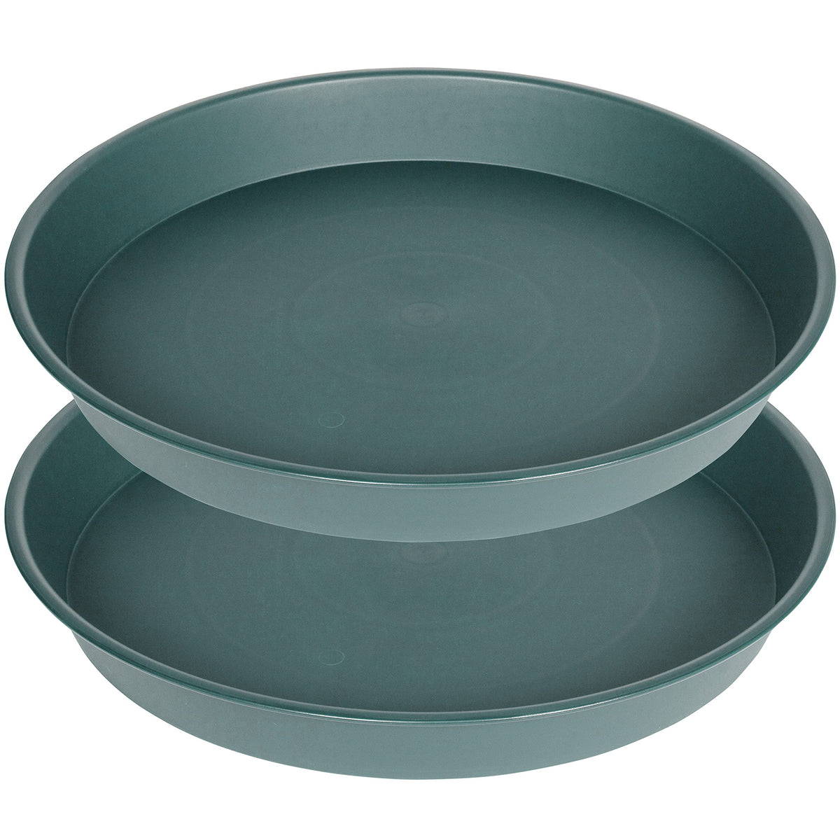 Bleuhome 12-inch green bird bath bowl, side view, attracts garden birds.