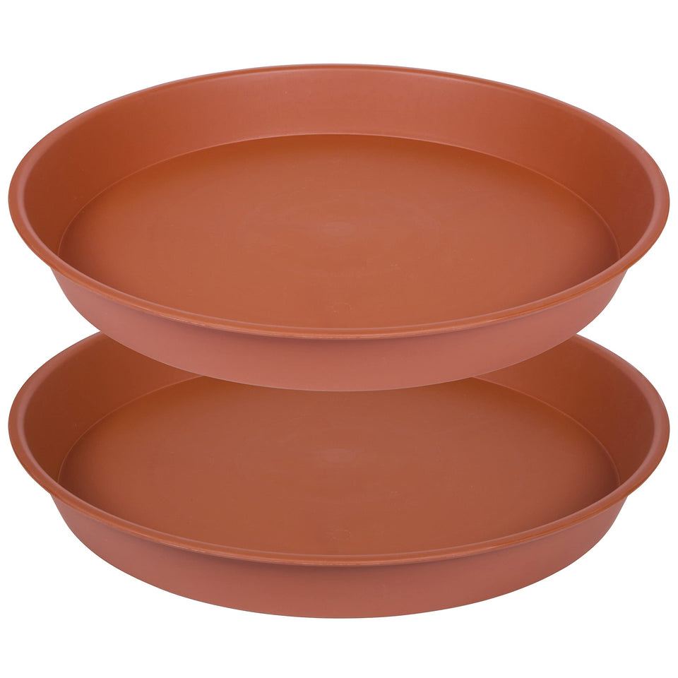 Bleuhome 14-inch terracotta bird bath bowl in garden inviting birds to bathe