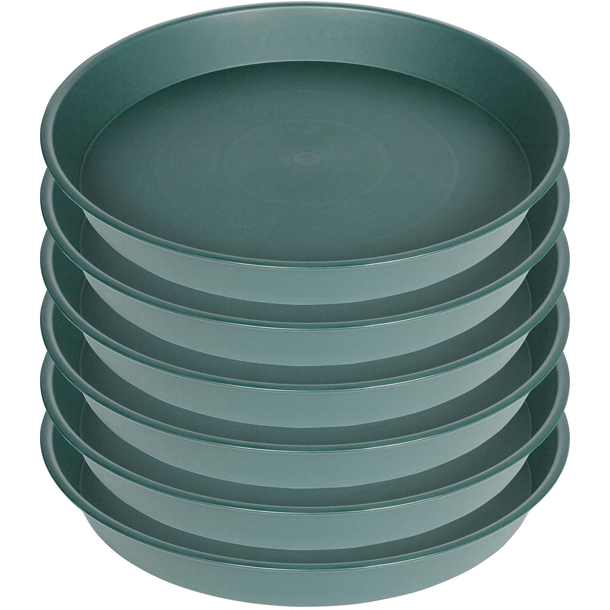 Bleuhome 8-inch green bird bath bowl garden display, enhances outdoor ambiance.