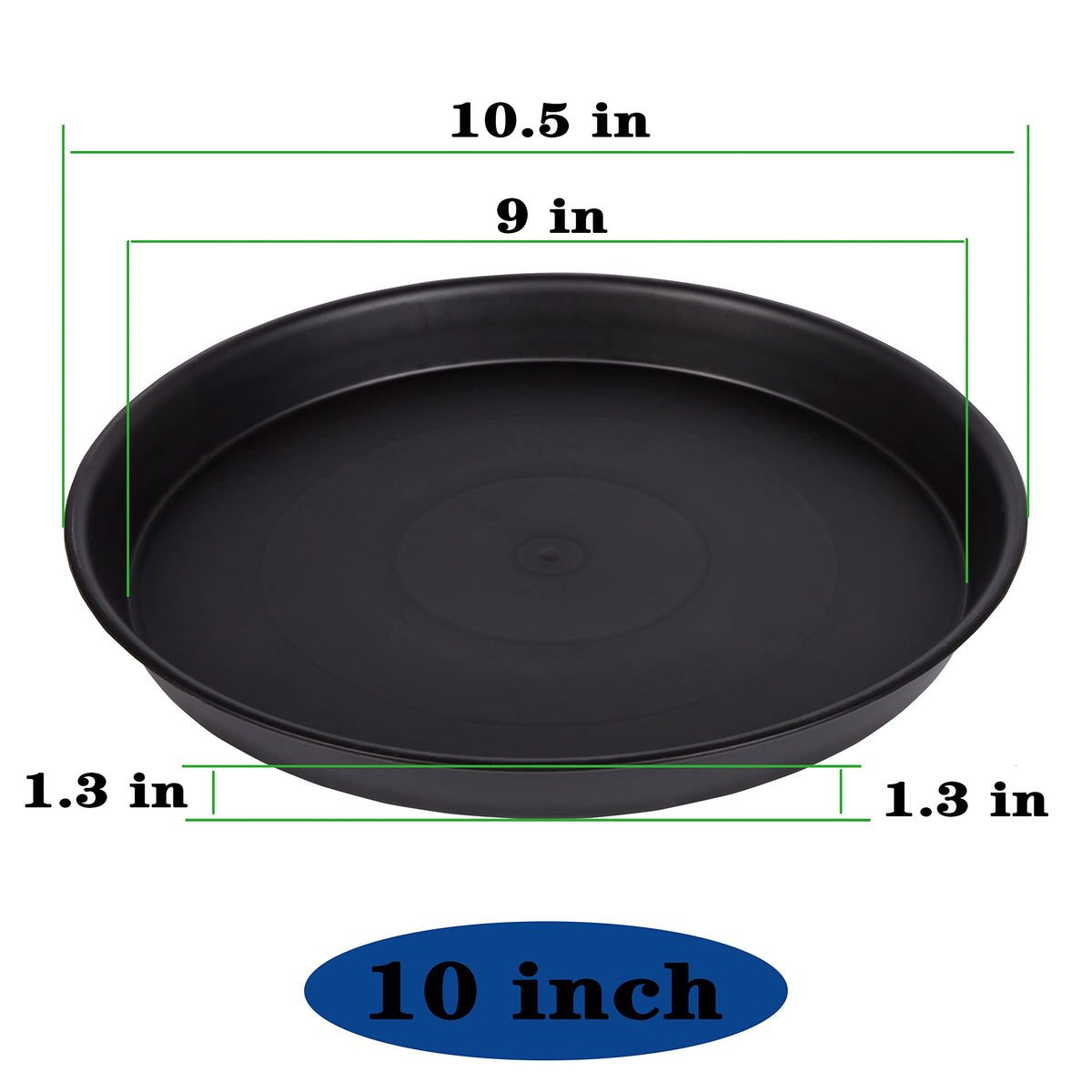 Bleuhome 10-inch plant saucer, durable PP plastic, weather resistant for indoor outdoor use.