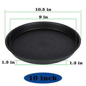 Bleuhome 10-inch plant saucer, durable PP plastic, weather resistant for indoor outdoor use.