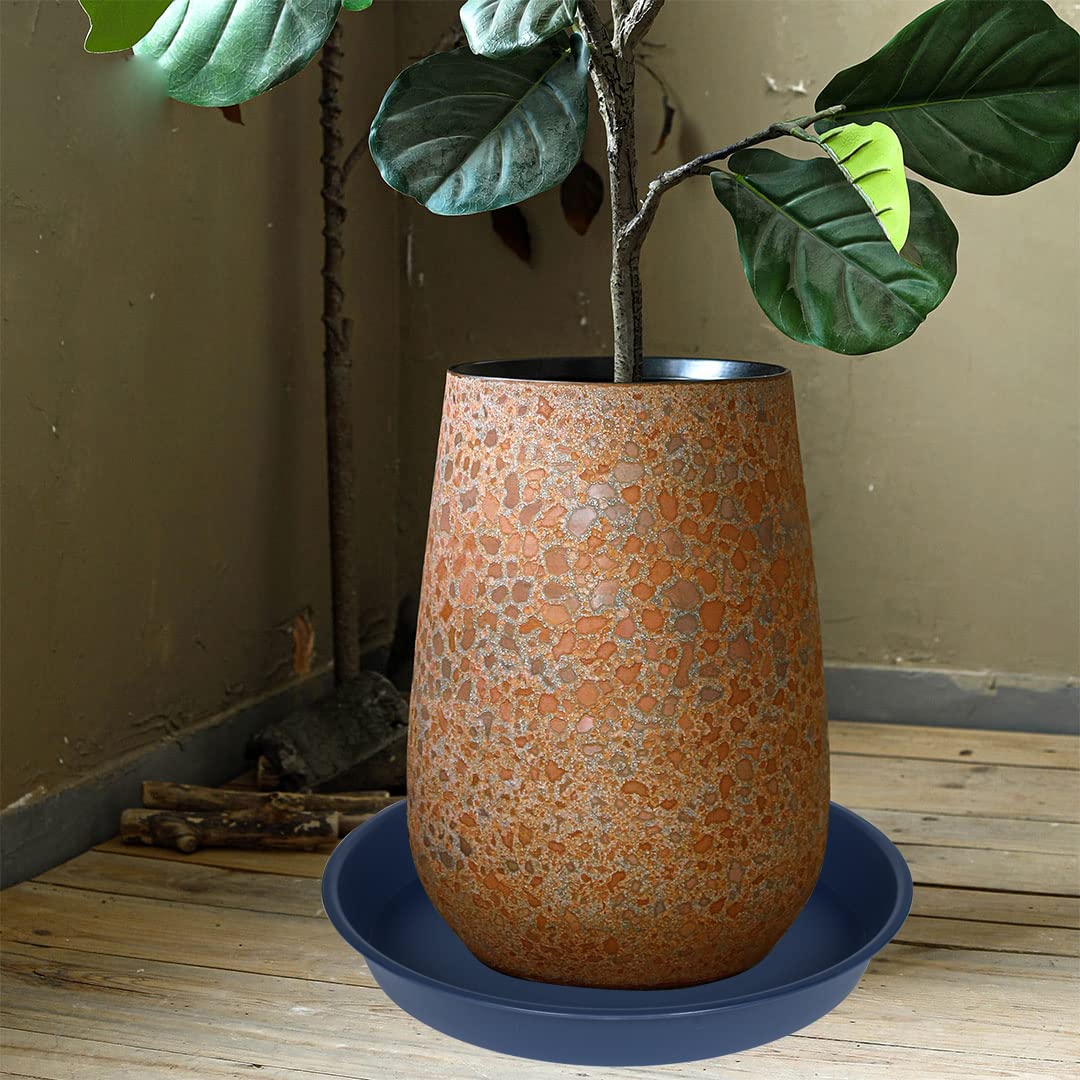 Bleuhome blue bird bath tray enhances garden decor outdoors