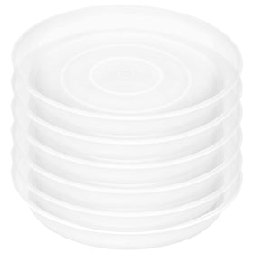 Bleuhome 6-inch clear plant saucer pack for clean indoor pot drainage