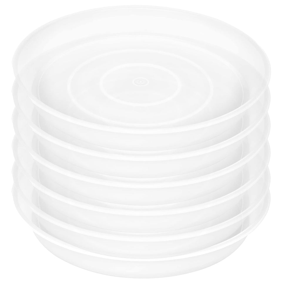 Bleuhome 6-inch clear plant saucer pack for clean indoor pot drainage