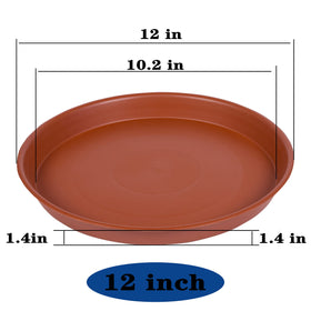 Bleuhome plant saucer bottom view shows sturdy rim and depth for overflow collection.