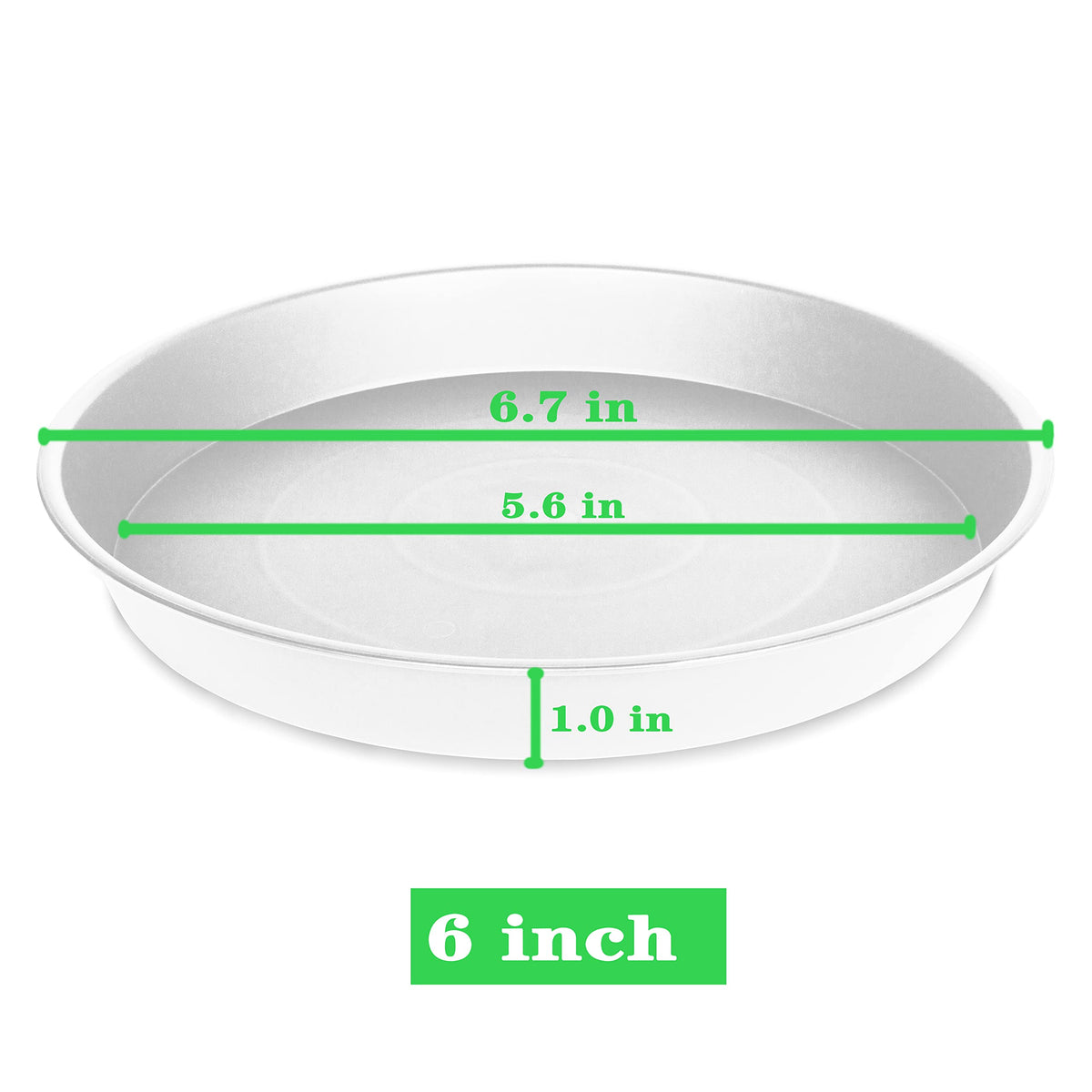 Bleuhome durable PP plant saucer with matte exterior