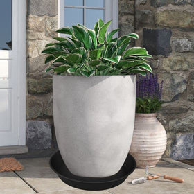 Bleuhome plant saucer matte finish provides modern look for indoor planters.