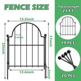 Blingluck 19-piece fence set defines borders and beds