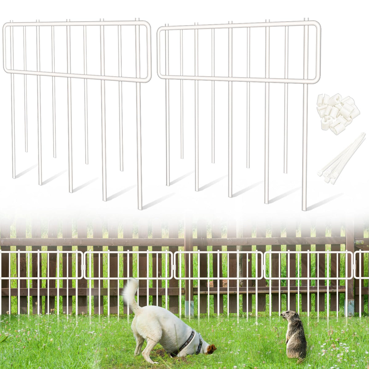 Blingluck Animal Barrier Fence with a 1.26-inch gap for secure yard boundaries.