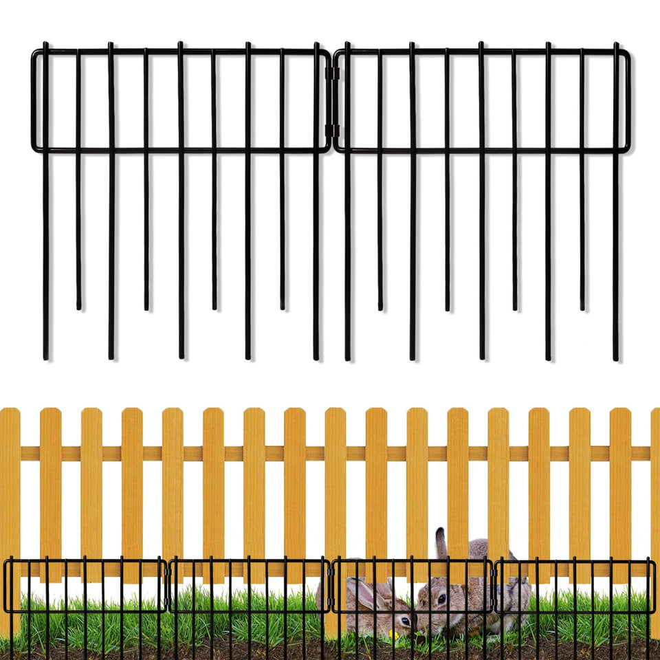 Blingluck Animal Barrier Fence 12in height helps keep pets out of flower beds.