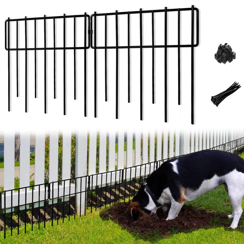 Blingluck Animal Barrier Fence panel stands 12 inches tall for garden defense.