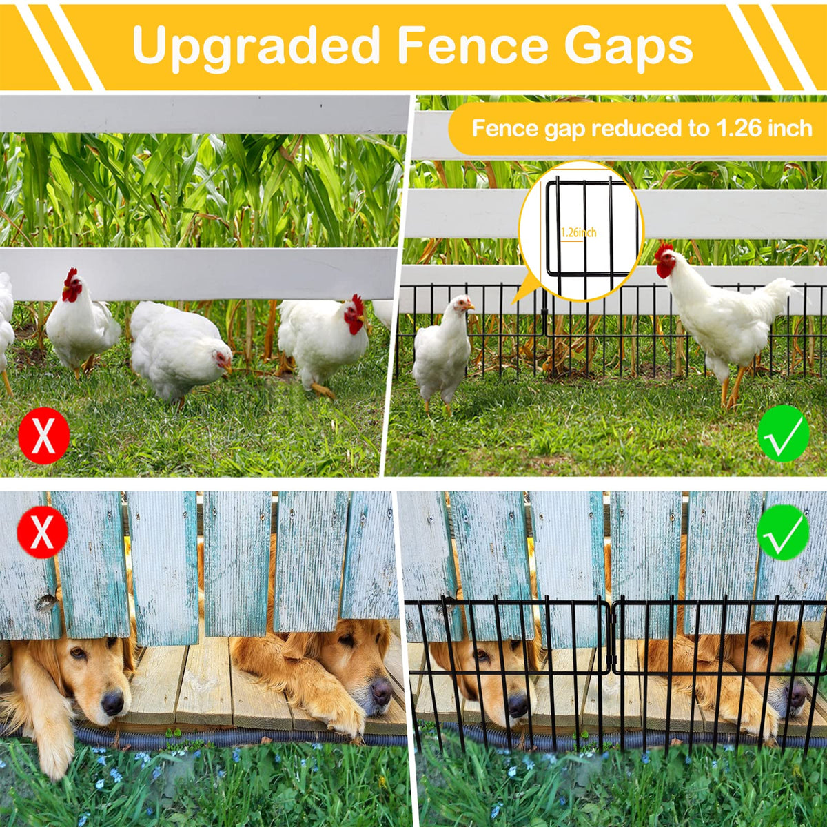 Blingluck Animal Barrier Fence spans 20.5 feet for wide perimeter coverage.