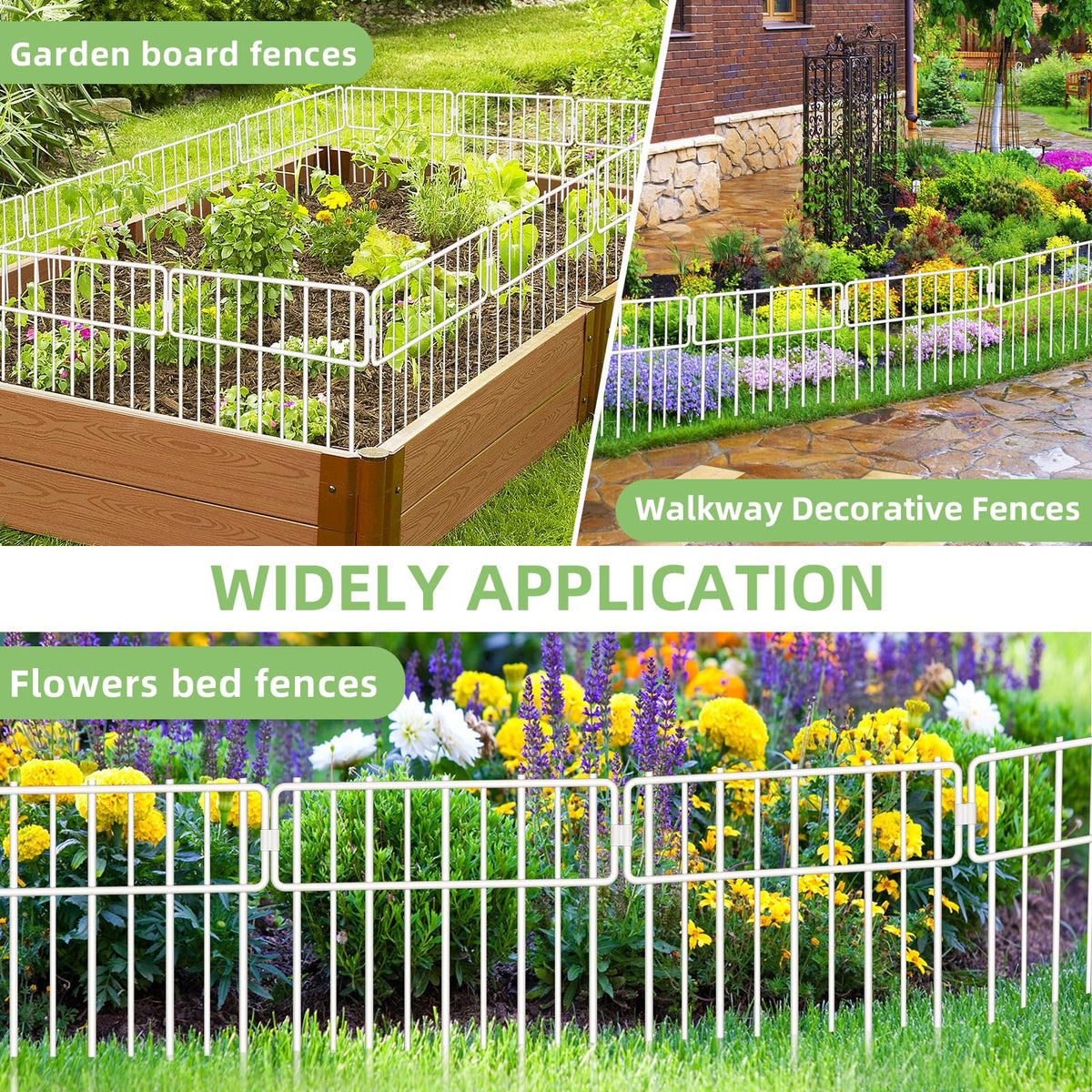 Blingluck decorative garden border protects plants and small animals.
