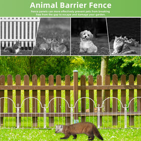 Blingluck patio border fence adds decorative separation.