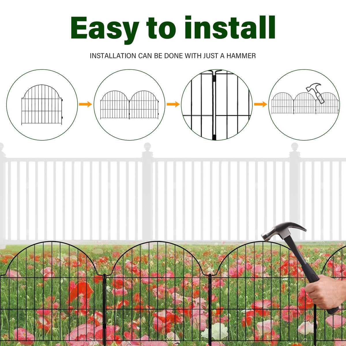 Blingluck decorative garden border adds charm while clearly defining planting areas.
