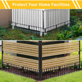 Garden border with Blingluck fence deters pests and guides pets.