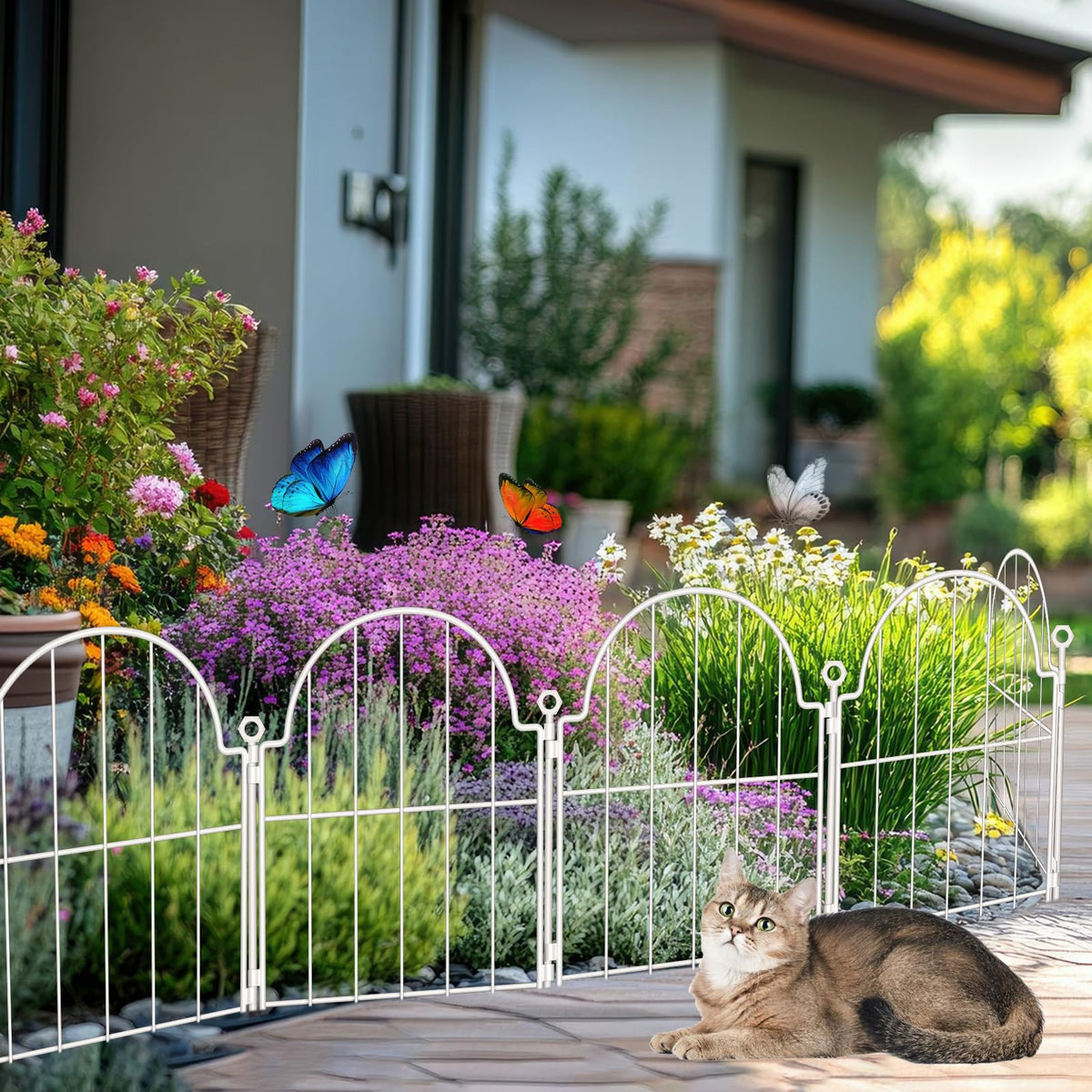 Blingluck rustproof metal fence panel for durable yard borders.