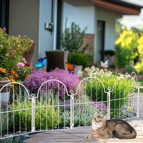Blingluck rustproof metal fence panel for durable yard borders.