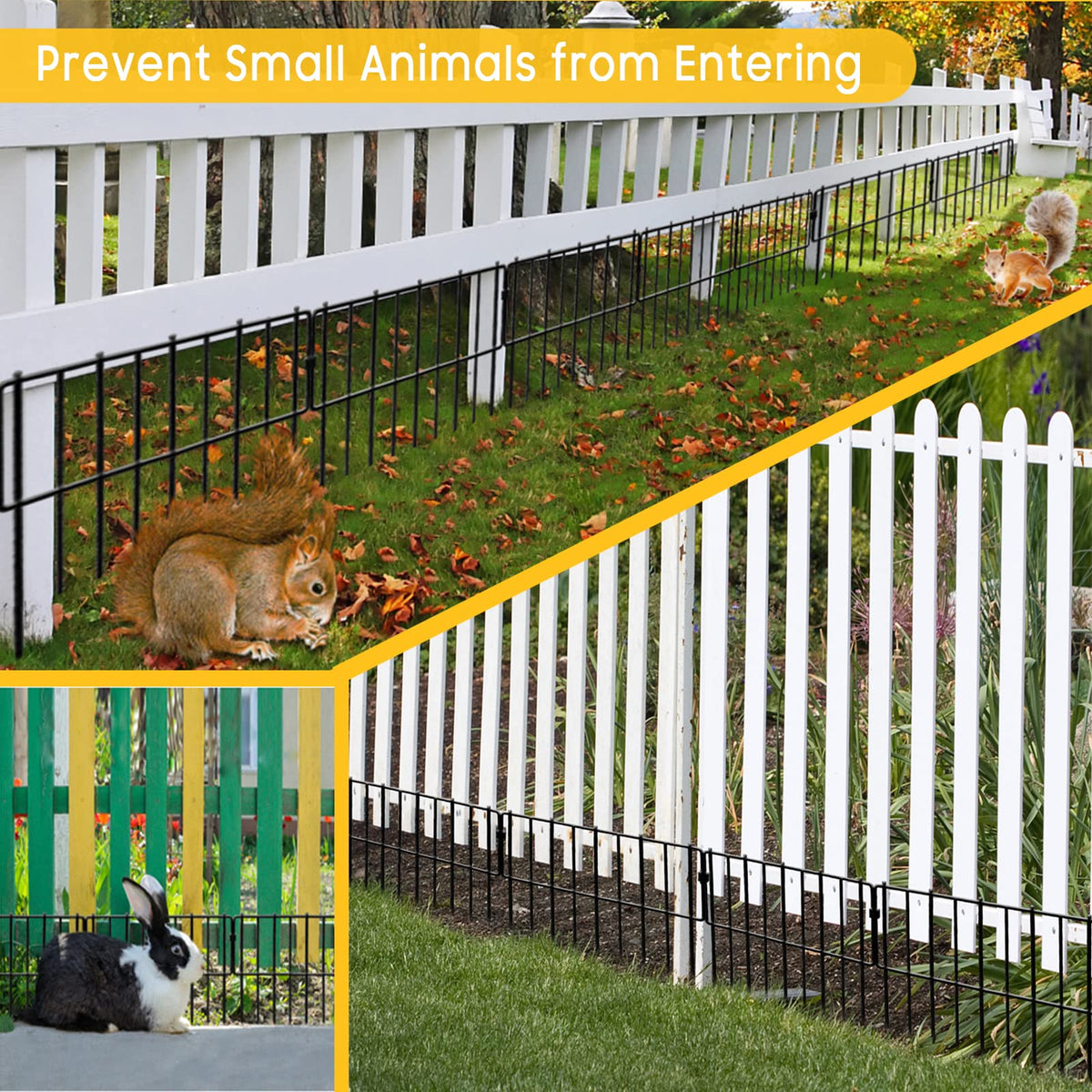 Rustproof welded metal wires provide durable outdoor protection.