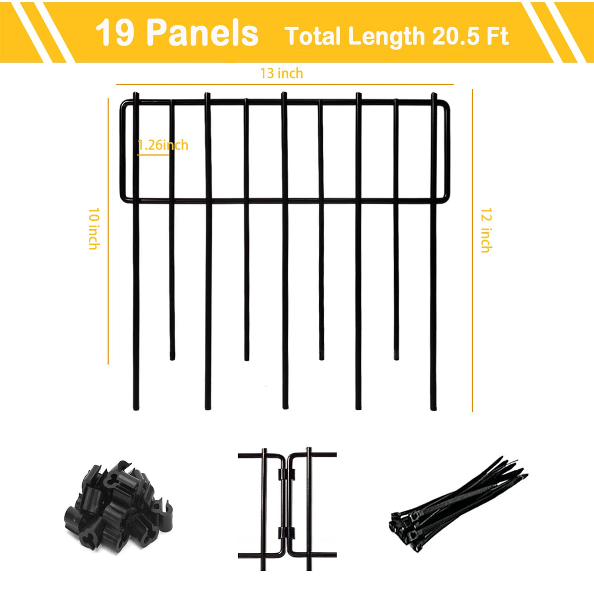 Snaps included with the Blingluck fence enable quick attachments.