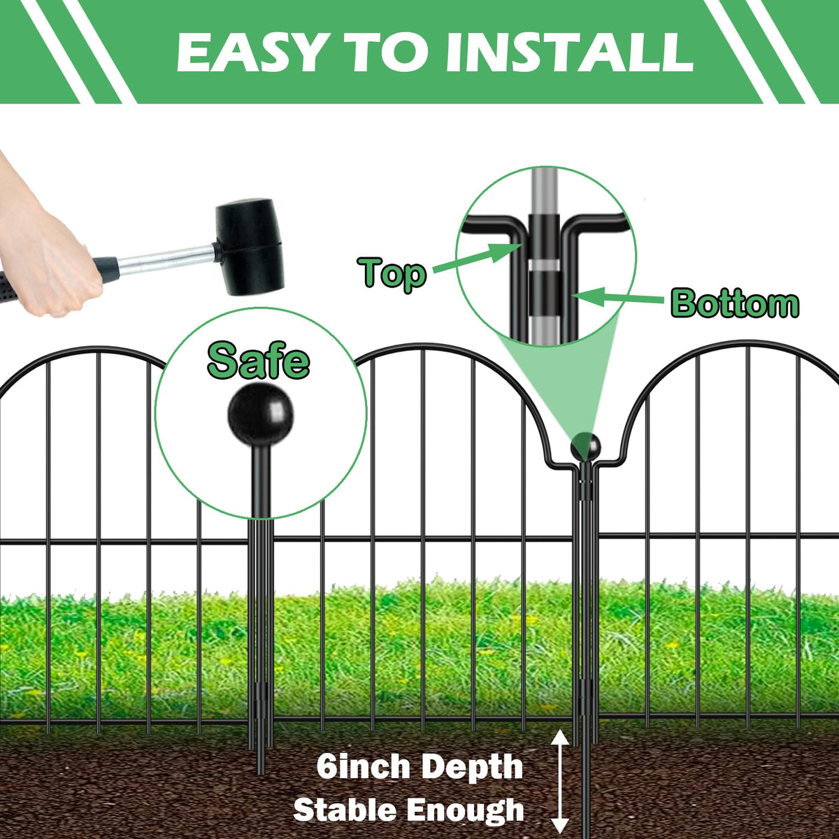 Blingluck 17-inch stakes provide stable ground installation