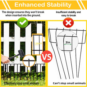 Blingluck wide-application garden border fence blocks intrusion while blending with scenery