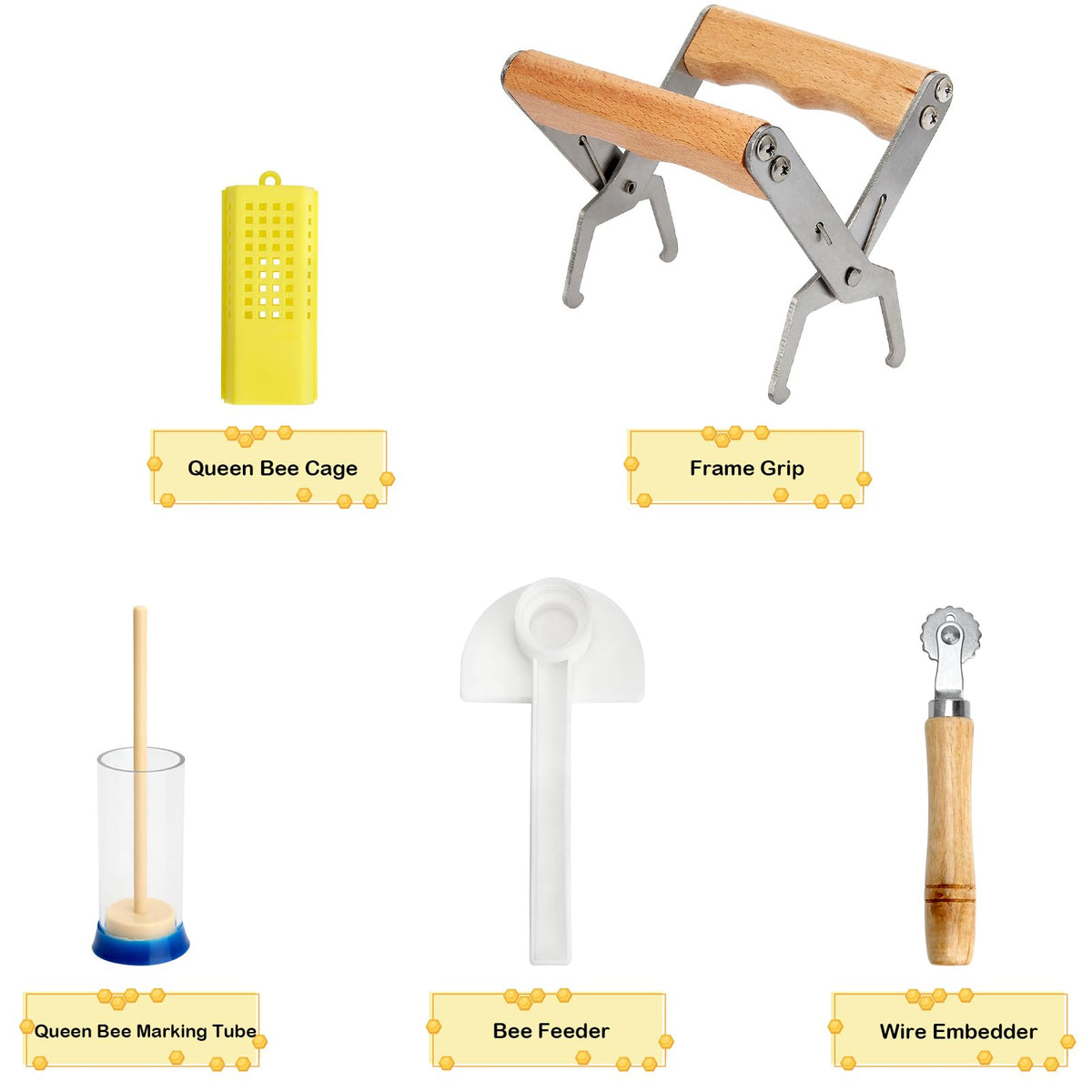 Blisstime J-hook hive tool for precise hive maintenance