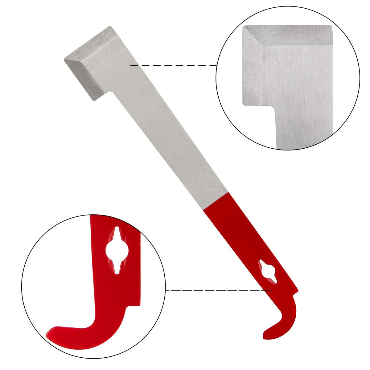 Blisstime stainless steel hive tool edge doubles as a beeswax scraper.