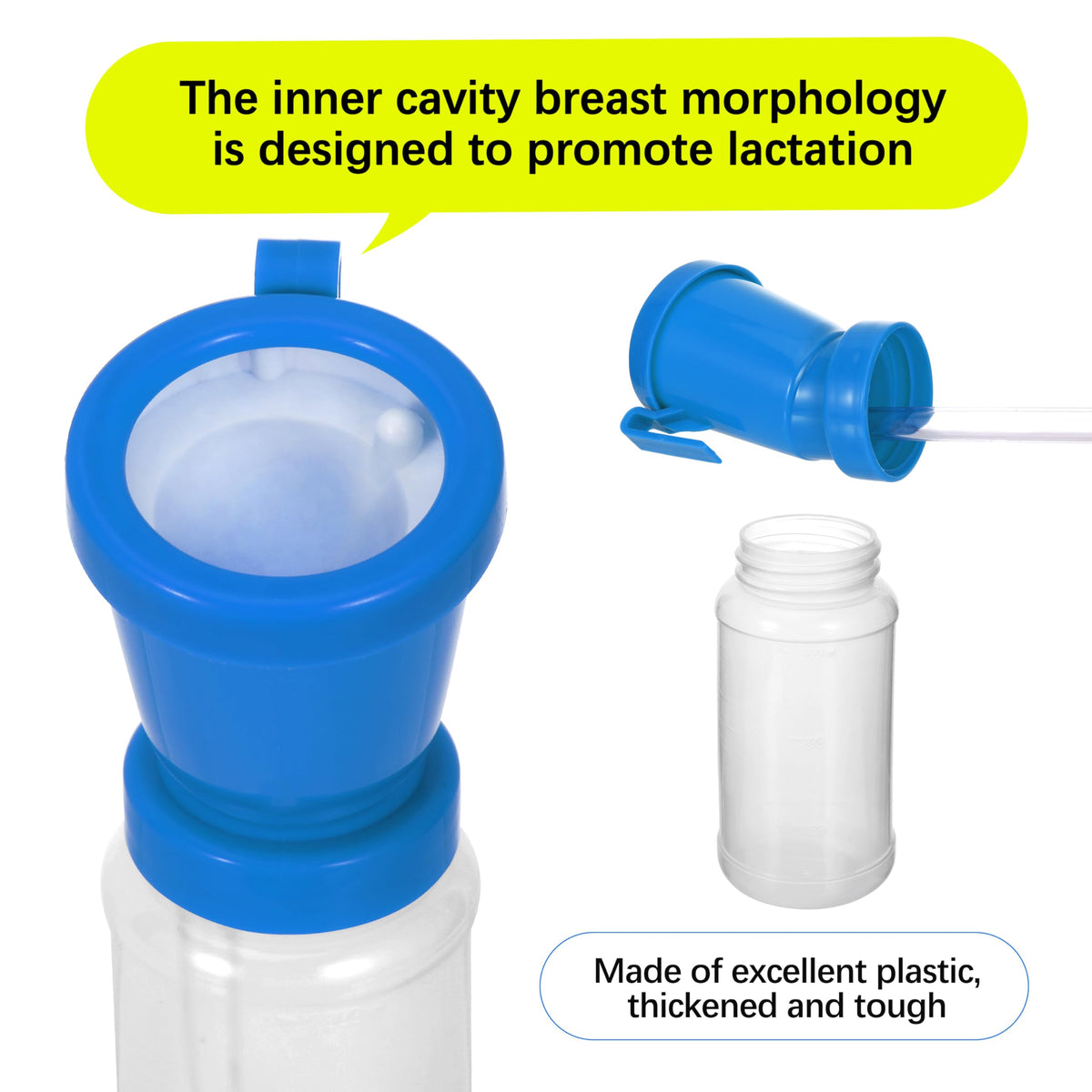 Blisstime teat dip cup blue two-chamber system for pre-milking disinfection